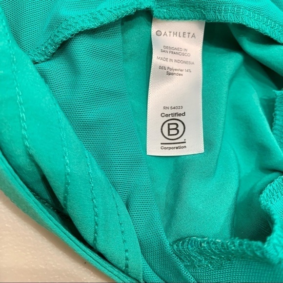 Athleta Shorts Adult Size 2 Green Activewear Running Zipper Pocket Women - Picture 6 of 6